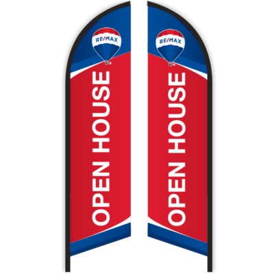 REMAX Open House Feather Flag 2.9 m – Red – Studio 4 Signs